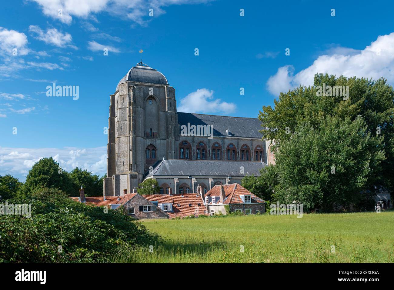 La Grande Chiesa anche Chiesa di nostra Signora, Veere, Zeeland, Paesi Bassi, Europa Foto Stock