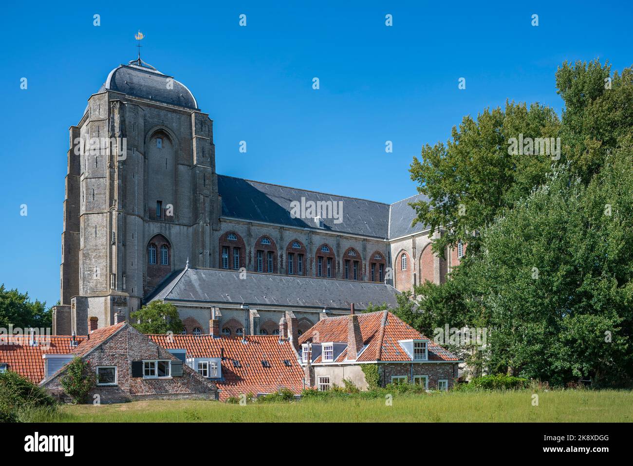 La Grande Chiesa anche Chiesa di nostra Signora, Veere, Zeeland, Paesi Bassi, Europa Foto Stock