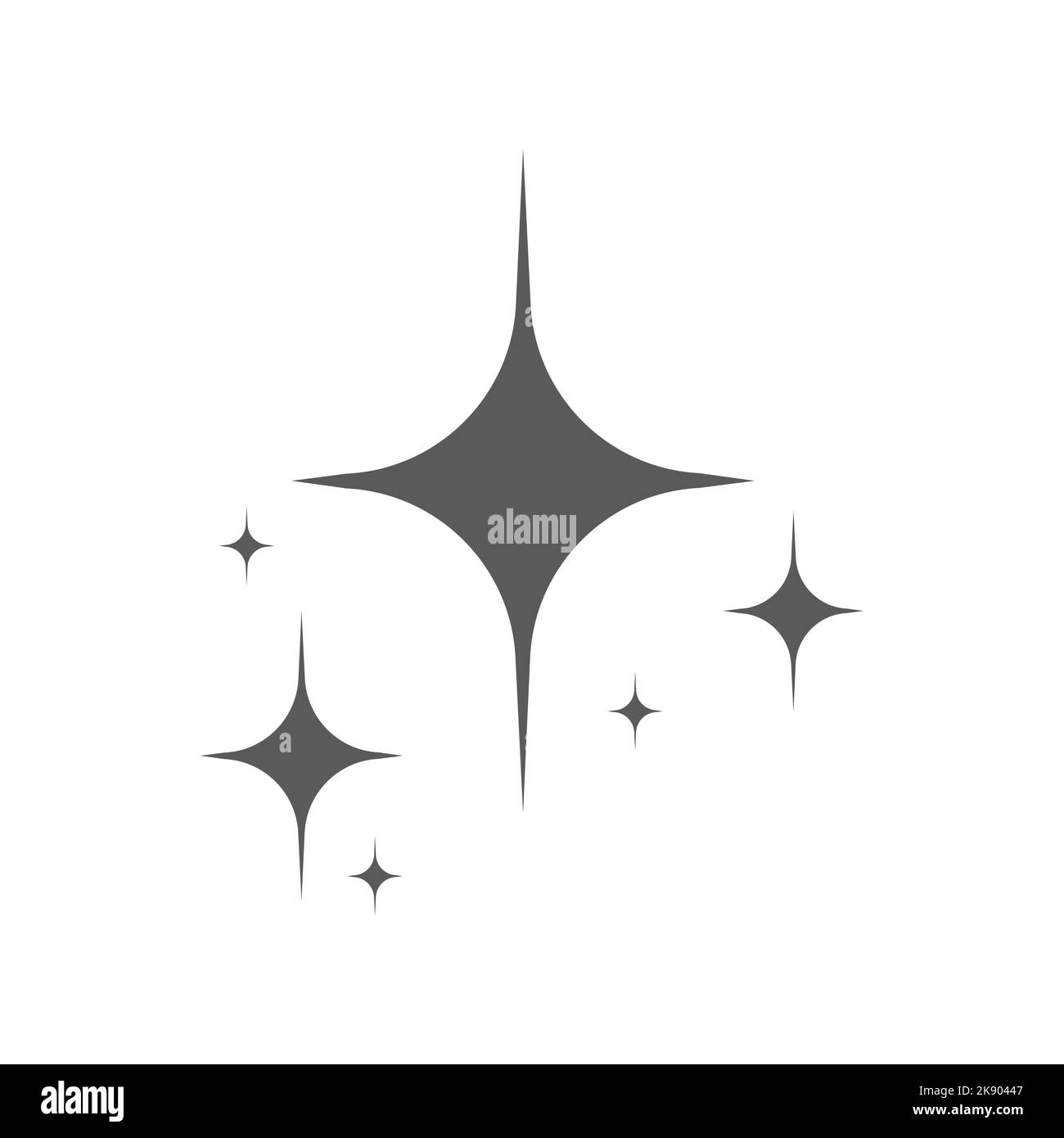 Icona vettoriale nera pulita, brillante e brillante. Simbolo di riempimento a stella. Illustrazione Vettoriale