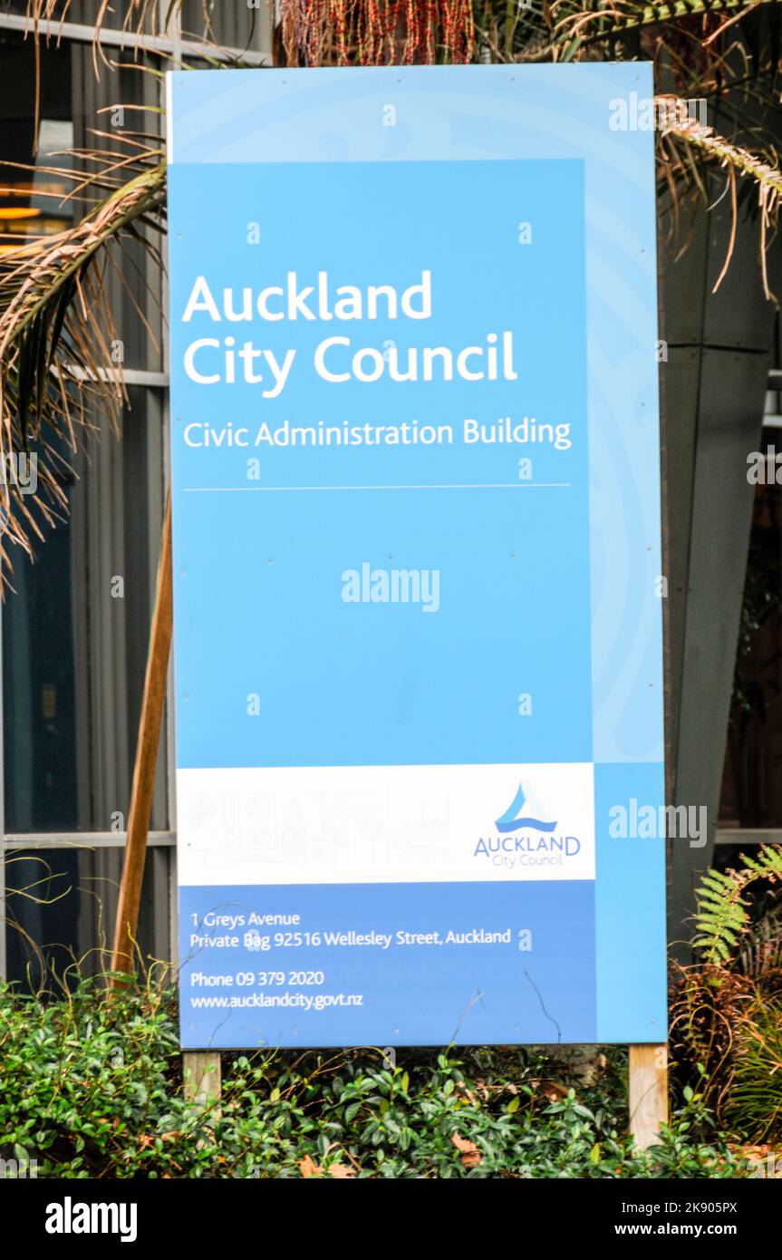 Uffici del consiglio comunale di Auckland in Grey's Avenue, Auckland, sull'Isola del Nord in Nuova Zelanda. Foto Stock