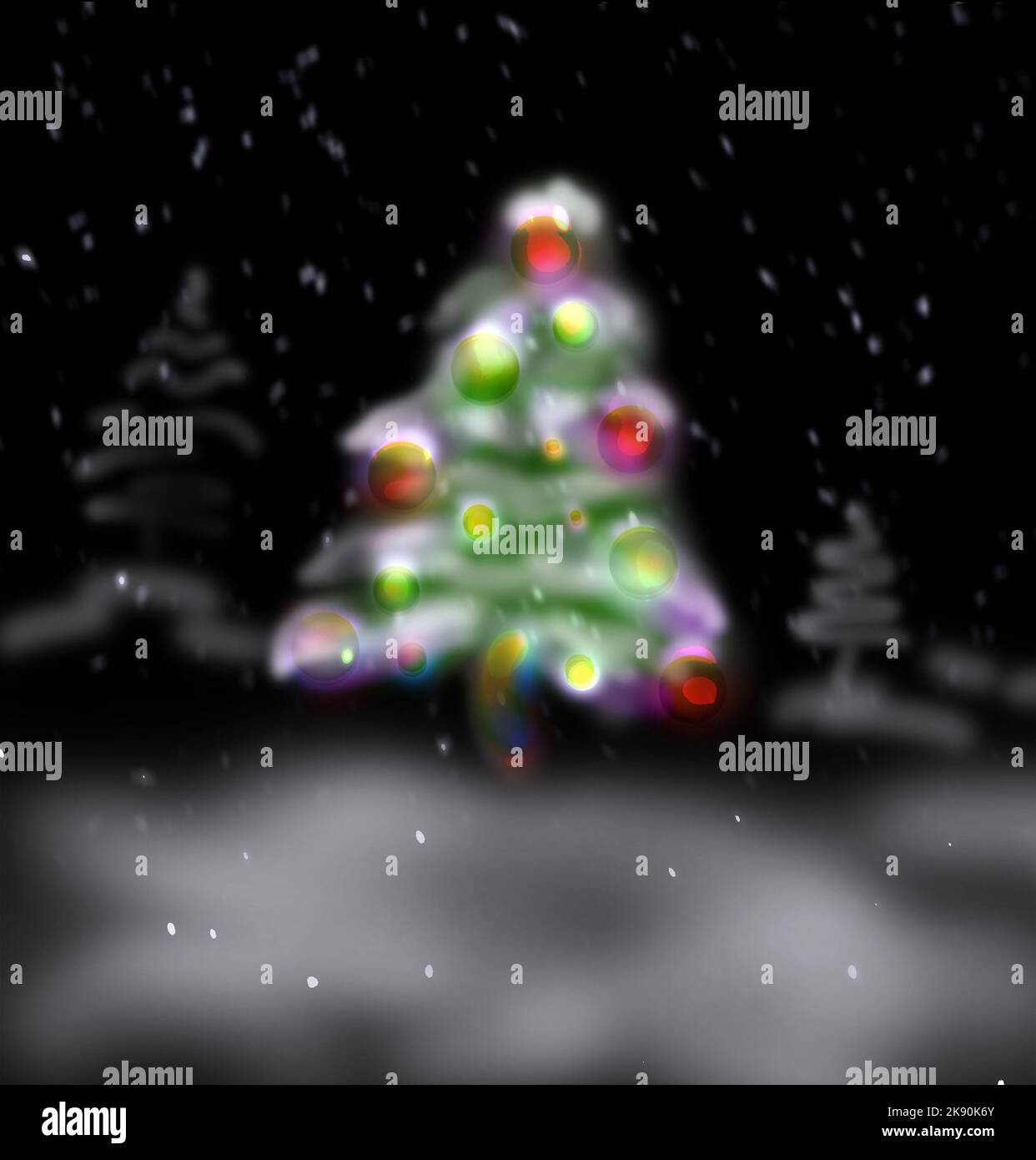 Weihnachtliche Motiv, Tanne, Weihnachtsbaum Foto Stock