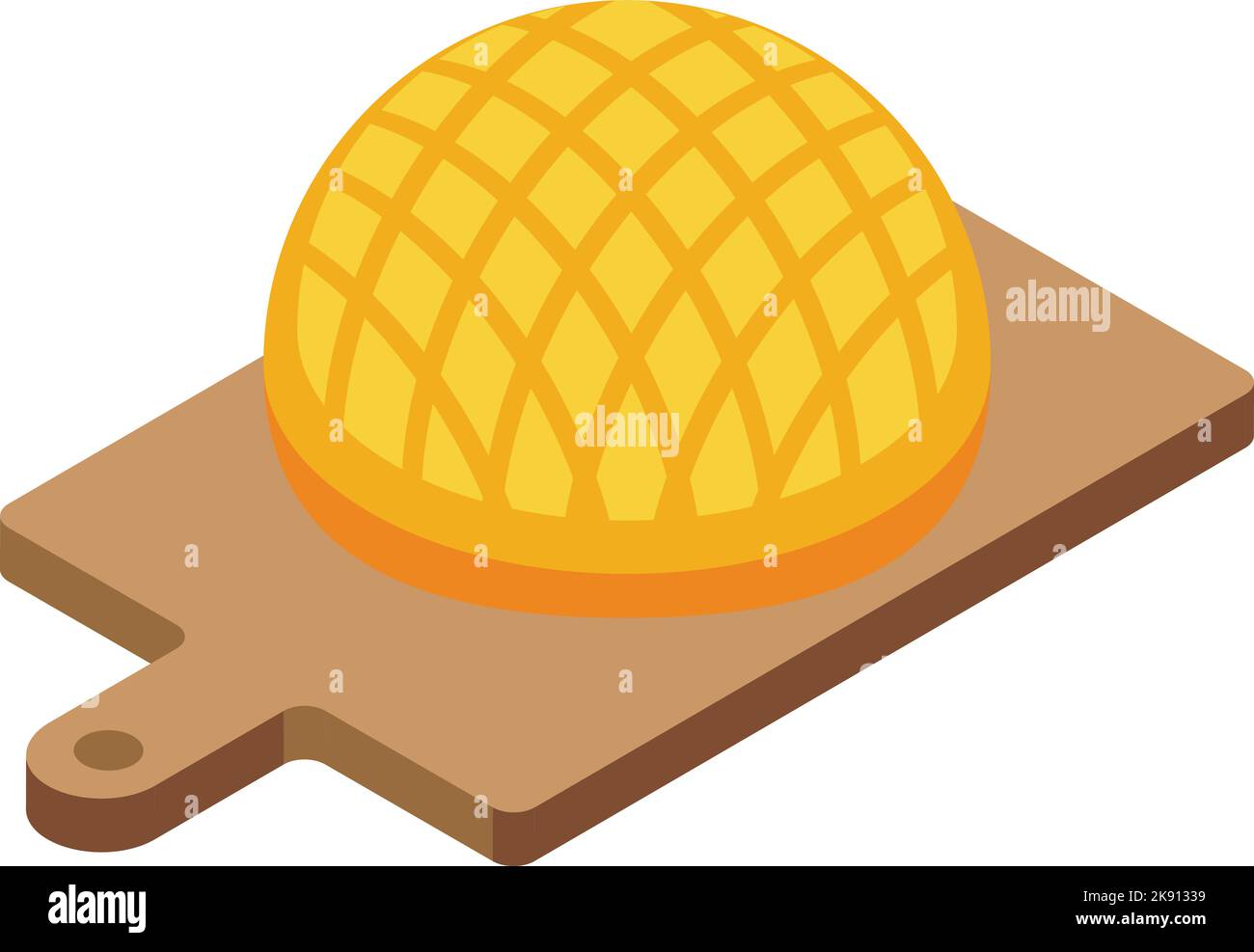 Mamaliga food Icon vettore isometrico. Bandiera della Romania. Tradizione di viaggio Illustrazione Vettoriale