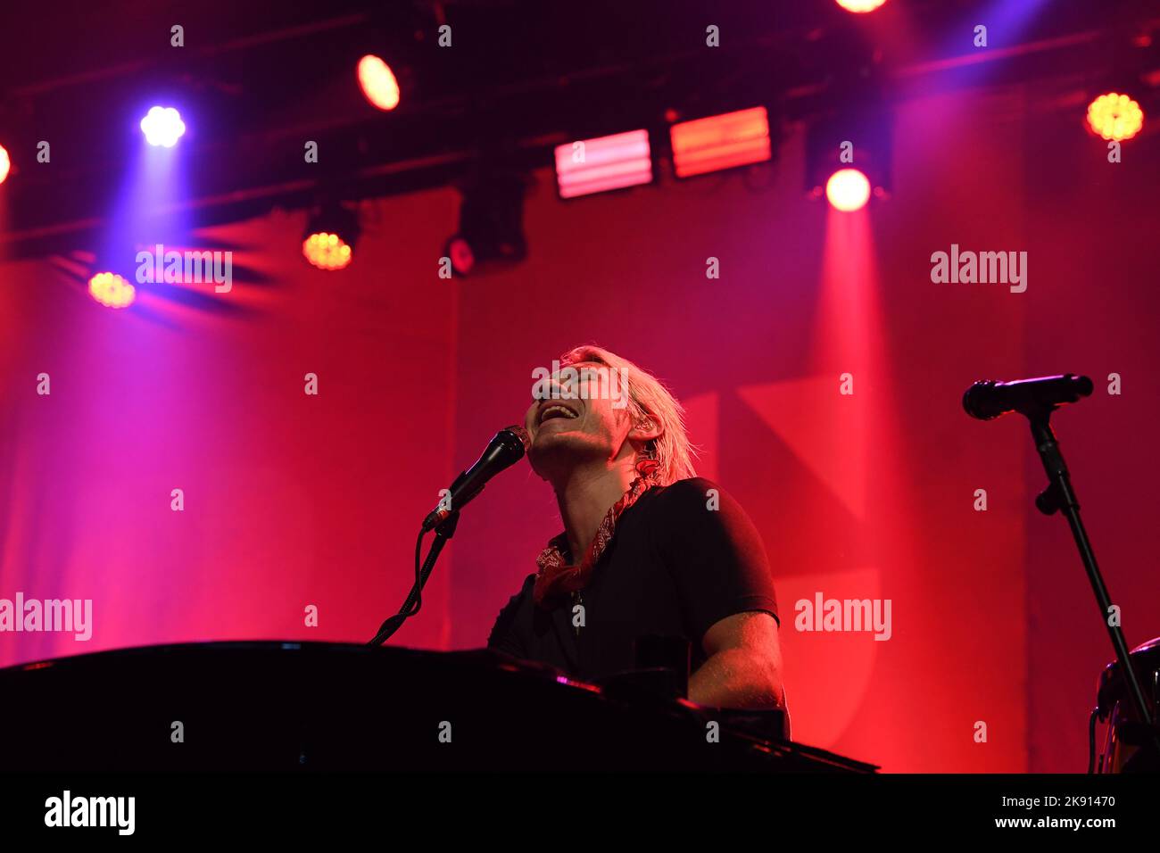 Rio de Janeiro, Brasile, 21 ottobre 2022. Cantante e multi-strumentista Jordan Taylor Hanson, durante un concerto della band americana Hanson, a quali Foto Stock