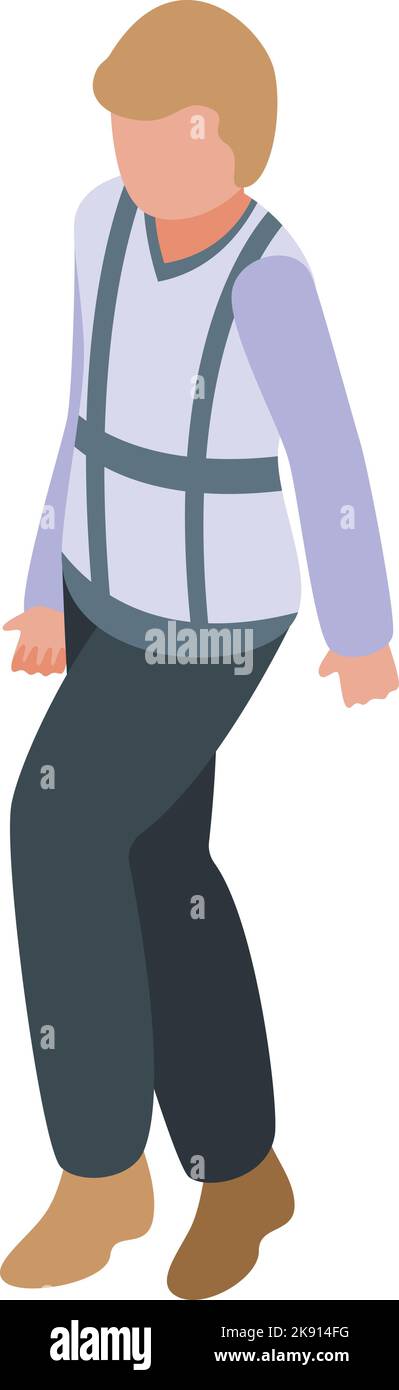 Icona romena danza vettore isometrico. Viaggio in Romania. Educazione alla tradizione Illustrazione Vettoriale