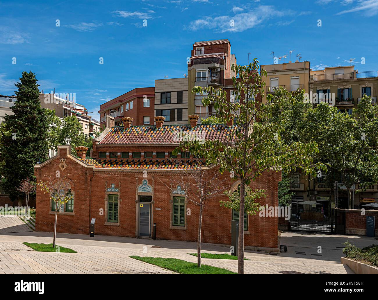 Complesso ospedaliero storico dell'Ospedale De la Santa Creu i Sant Pau, Barcellona, Catalogna, Spagna, Foto Stock
