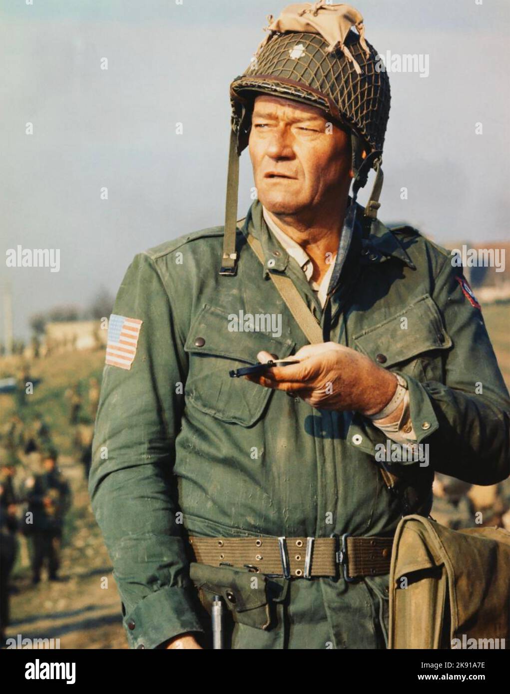 IL PIÙ LUNGO GIORNO 1962 20th ° secolo Fox film con John Wayne come Lt.Colonel Benjamin H. Vandervoort Foto Stock