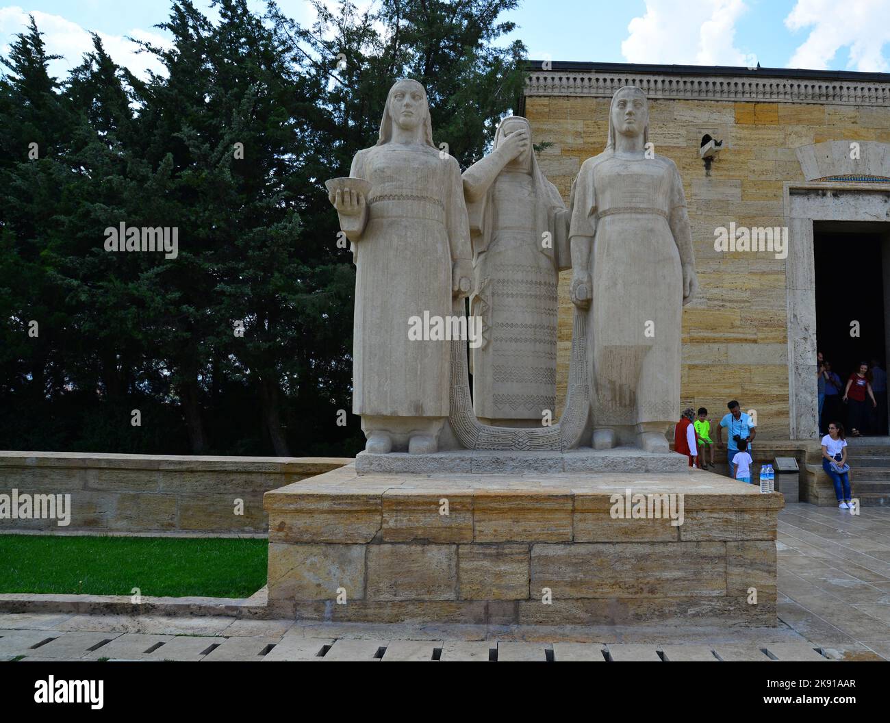 Anıtkabir, che si trova ad Ankara, in Turchia, è il luogo in cui Mustafa Kemal Ataturk, il fondatore della Repubblica turca, è sepolto. Foto Stock