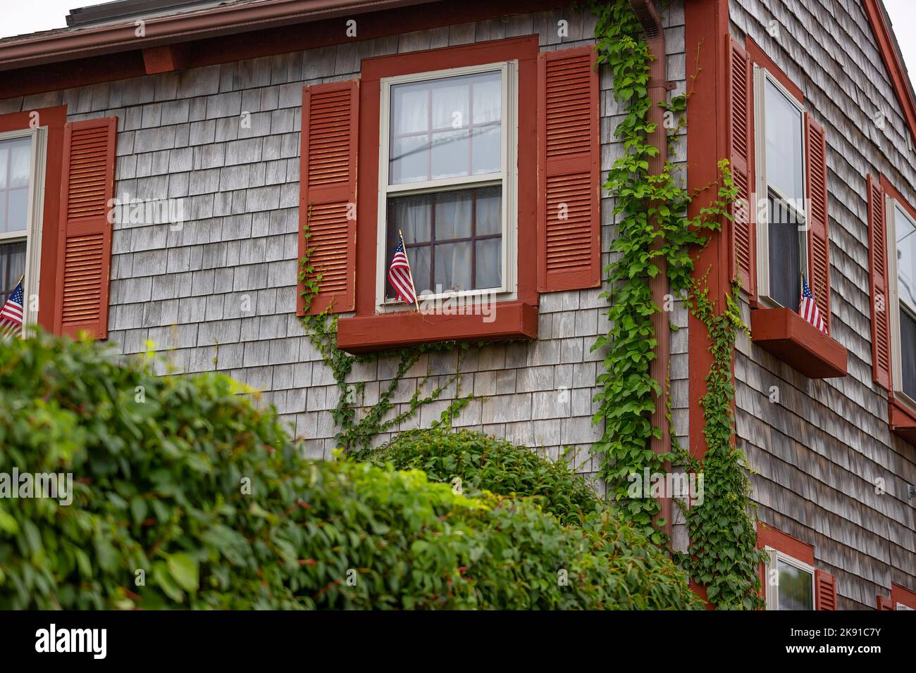 Plymouth, Massachusetts, USA - 12 settembre 2022: Stile architettonico di una casa costruita in città. Foto Stock