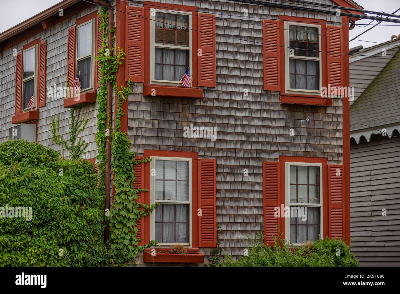 Plymouth, Massachusetts, USA - 12 settembre 2022: Stile architettonico di una casa costruita in città. Foto Stock