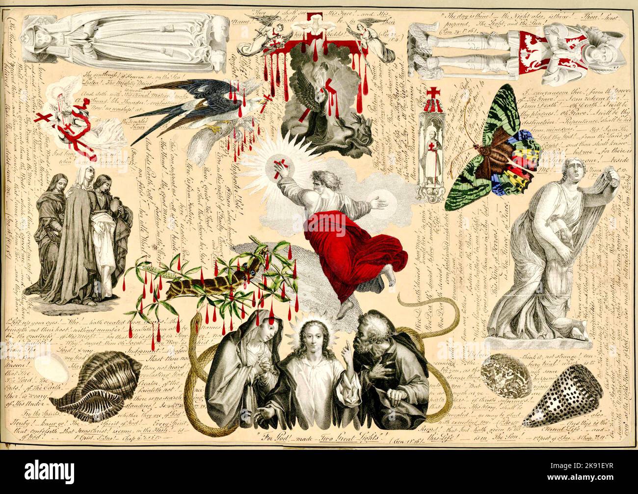 John Bingley Garland - a Amy Lester Garland - un'eredità lasciata nella sua vita per il suo esame futuro dal suo padre affettuoso - Durenstein! 1854 Foto Stock