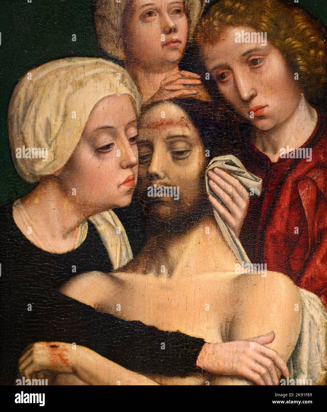 Pietà (intorno al 1520) di Gerard David (c.. 1460 – 1523), Ambrosius Benson? (c. 1495 – c. 1550). Olio sul pannello. Foto Stock