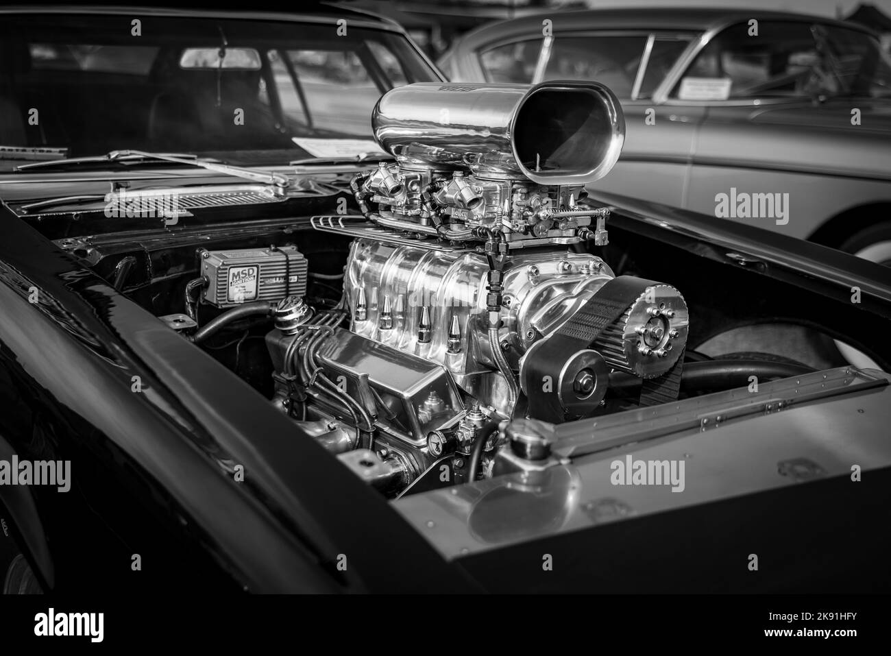 1967 Chevrolet Camaro ‘EPU 611G’ in mostra al Race Day Airshow tenutosi a Shuttleworth il 2nd ottobre 2022 Foto Stock