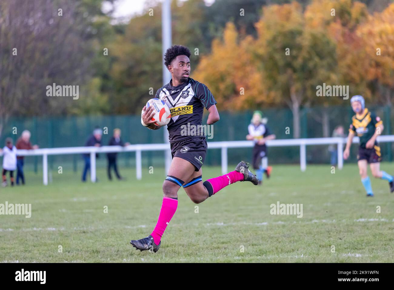 Warrington, Cheshire, Regno Unito. 25th Ott 2022. L'Australia ha assunto la Nuova Zelanda nella Physical Disability Rugby League World Cup a Victoria Park, Warrington. Credit: John Hopkins/Alamy Live News Foto Stock