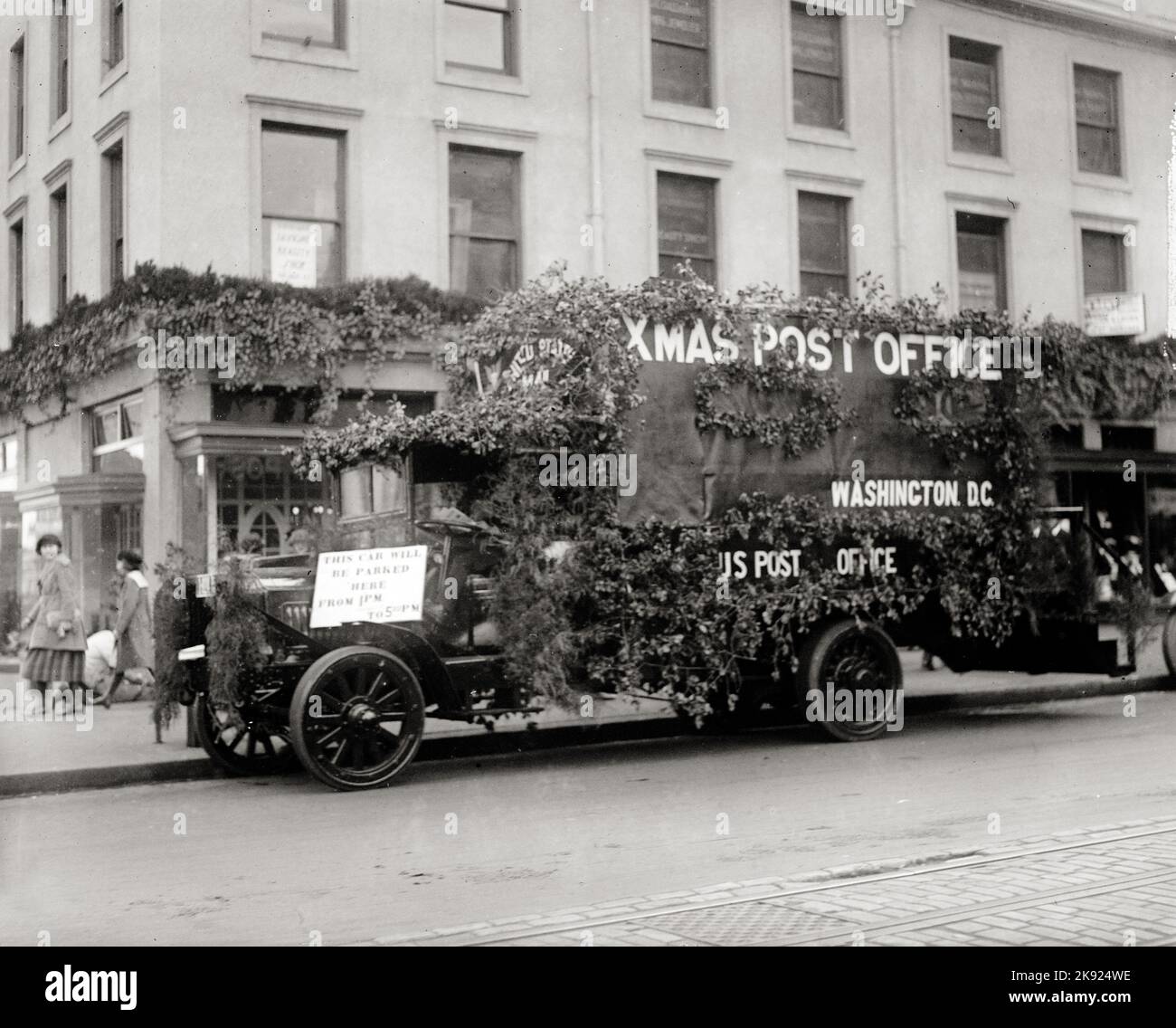 A Vintage Christmas Post Office 1922, Washington USA Foto Stock