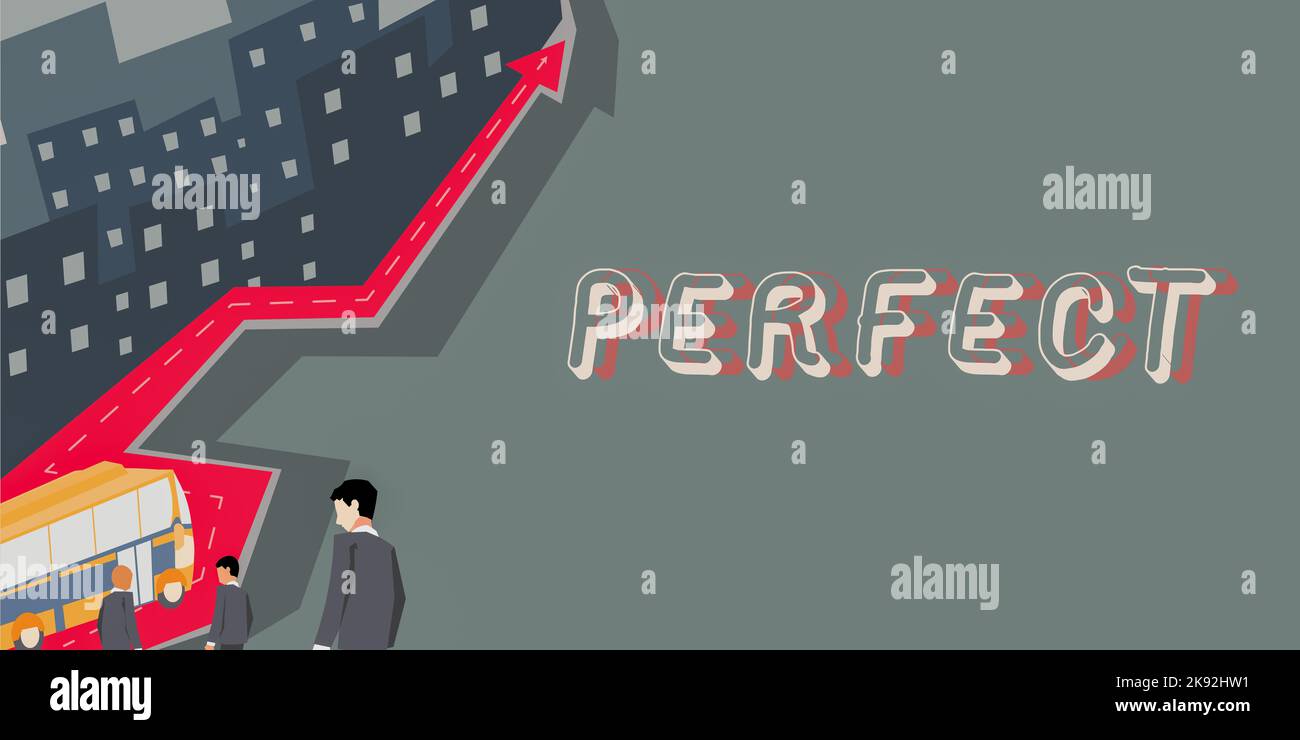 Scrittura a mano perfetta. Concetto di Internet completo senza difetti o difetti precisamente preciso o esatto Foto Stock