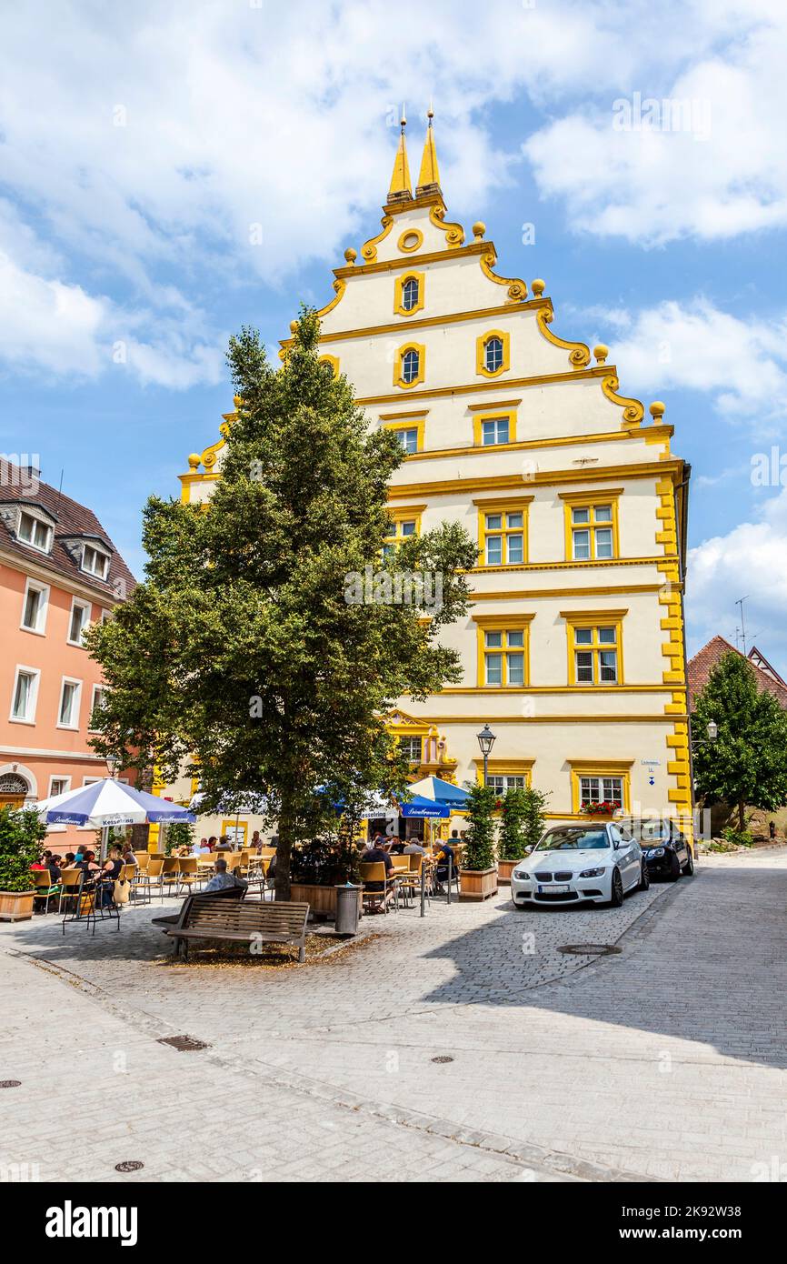 MARKTBREIT, GERMANIA - 7 LUGLIO 2011: Castello di Seinsheim nella città medievale di Marktbreit, Germania. Marktbreit. Georg Ludwig von Seinsheim costruì il castello Foto Stock