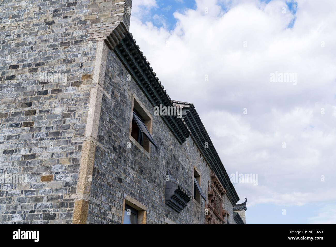 Cinese antico tetto architettonico Dettagli in stile Hui Foto Stock