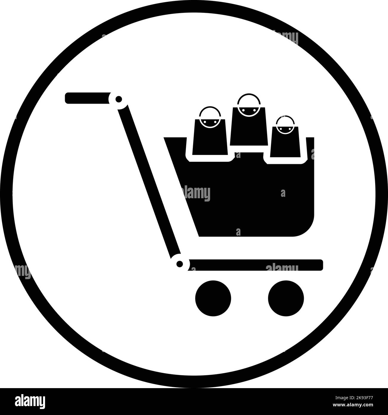 Icona del carrello di trasporto del carrello Illustrazione Vettoriale
