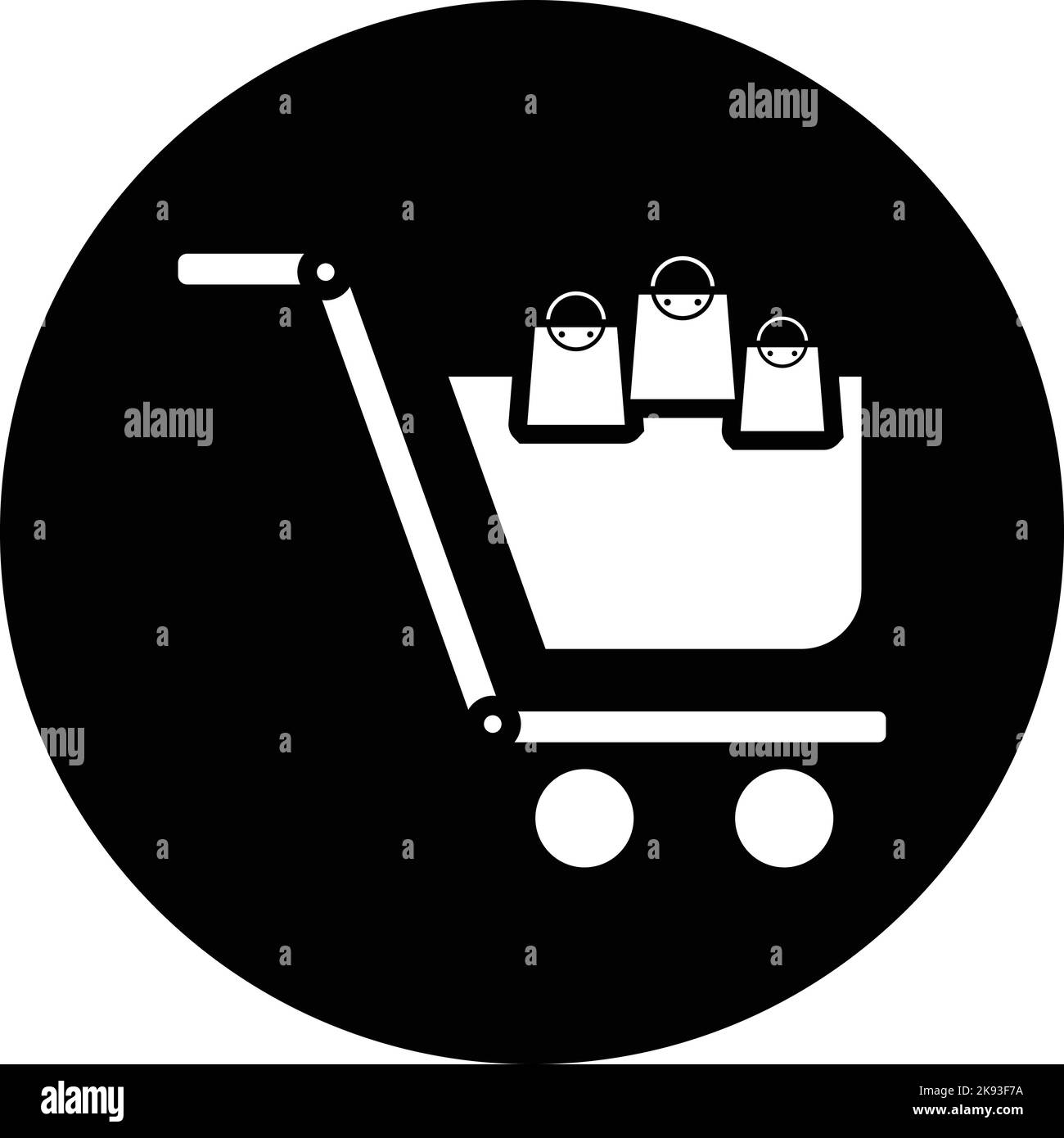 Icona del carrello di trasporto del carrello Illustrazione Vettoriale