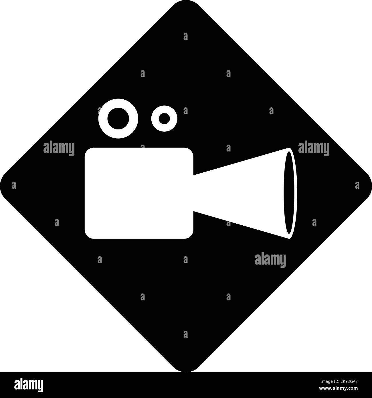 Icona video videocamera Illustrazione Vettoriale