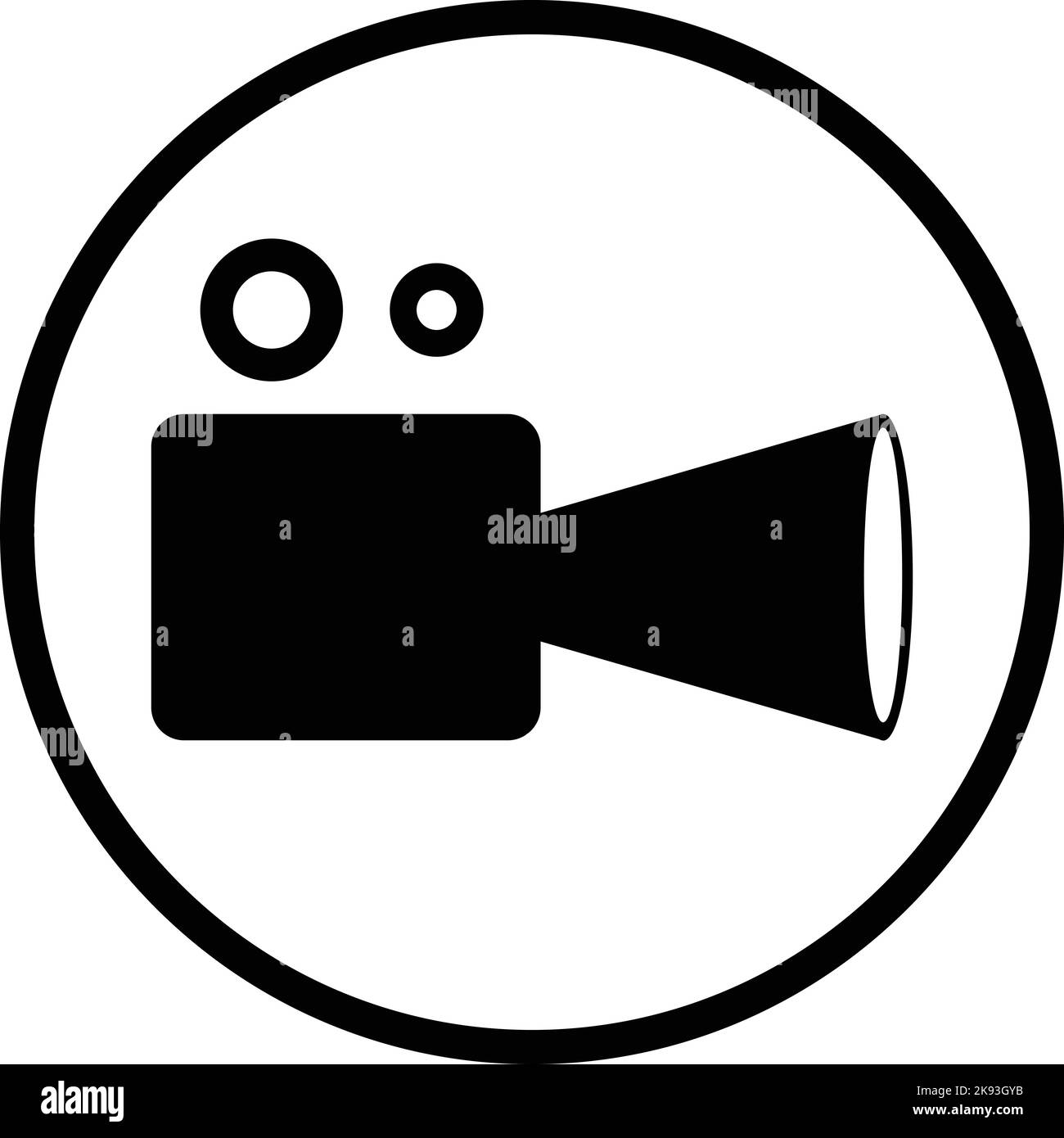 Icona video videocamera Illustrazione Vettoriale