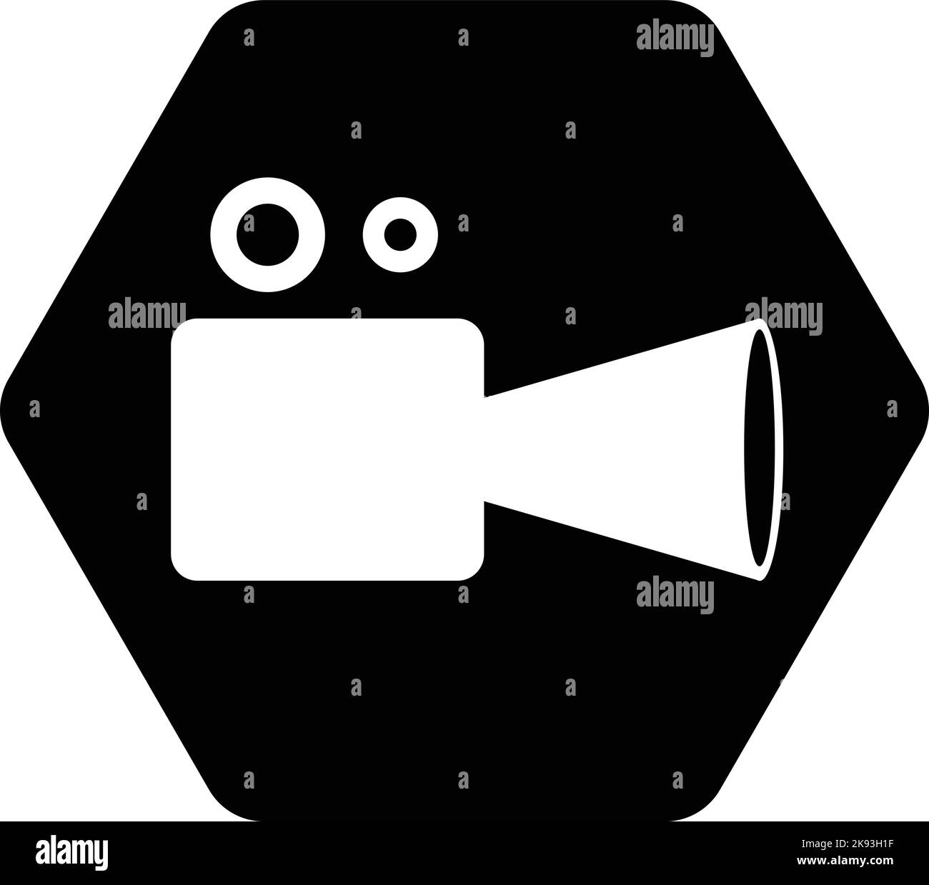 Icona video videocamera Illustrazione Vettoriale