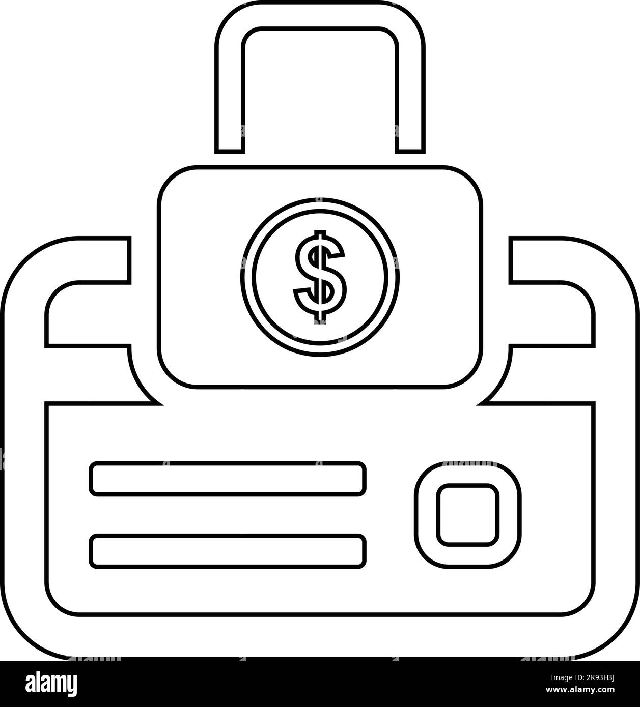 Icona del numero di blocco della carta Illustrazione Vettoriale