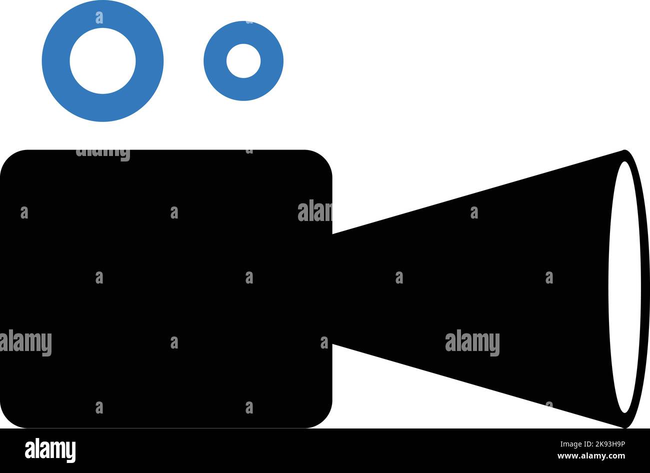 Icona video videocamera Illustrazione Vettoriale