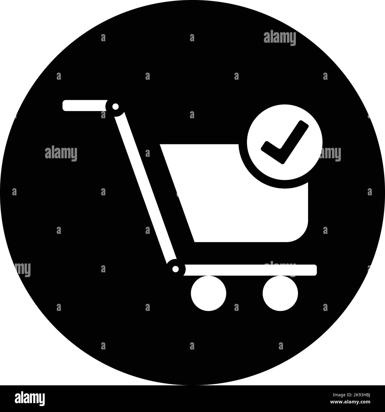 Carrello controlla shopping acquista icona Illustrazione Vettoriale