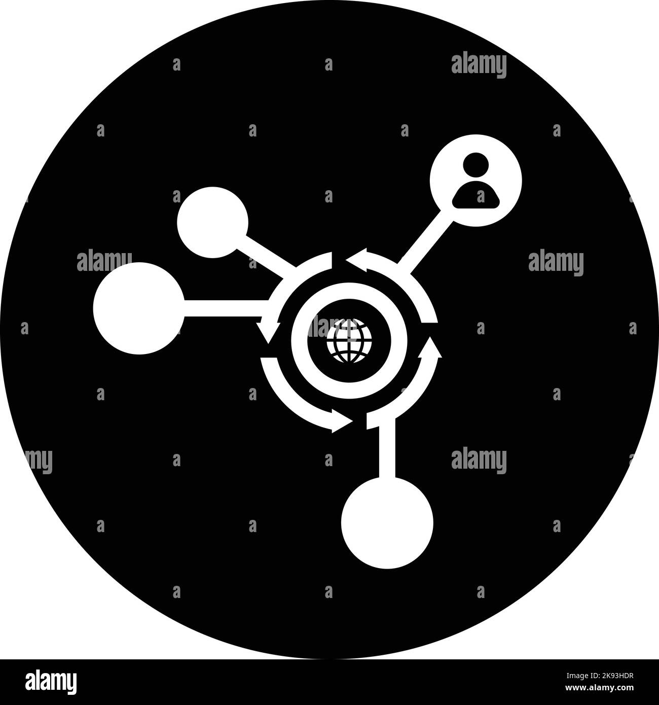 Icona digitale rete mondiale Illustrazione Vettoriale