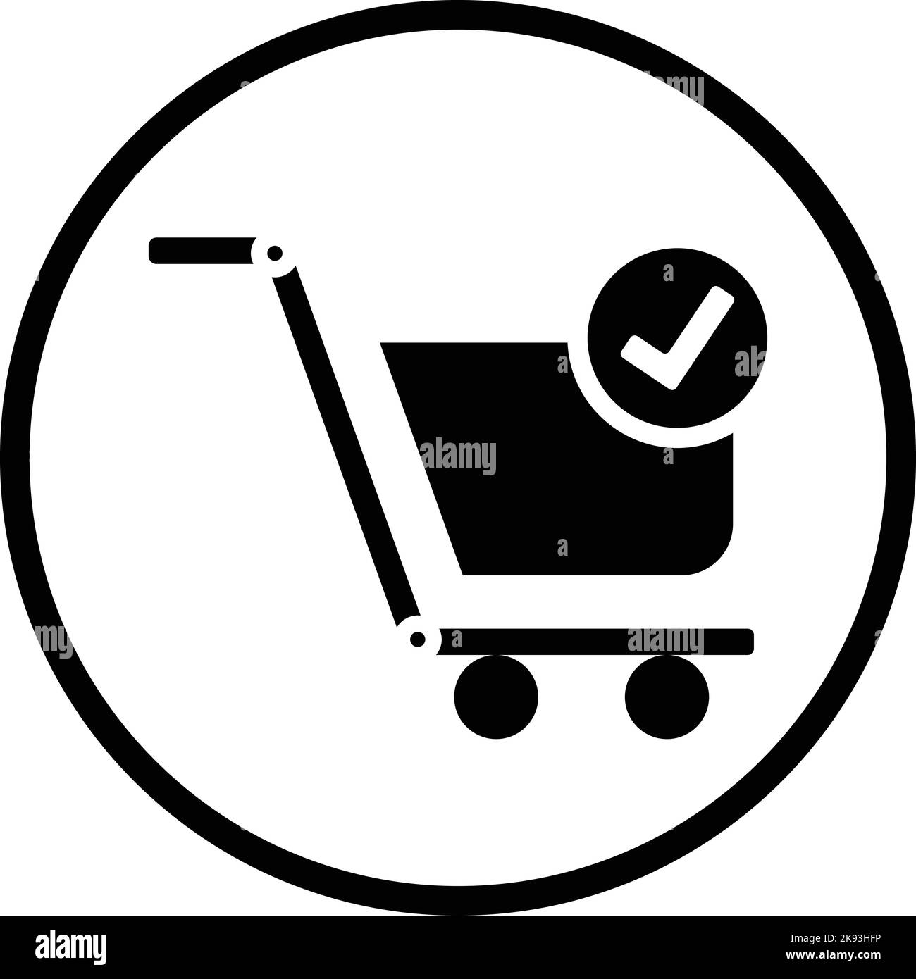 Carrello controlla shopping acquista icona Illustrazione Vettoriale