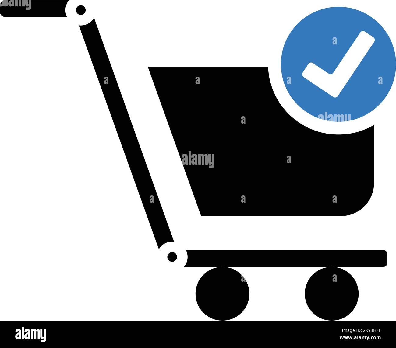Carrello controlla shopping acquista icona Illustrazione Vettoriale