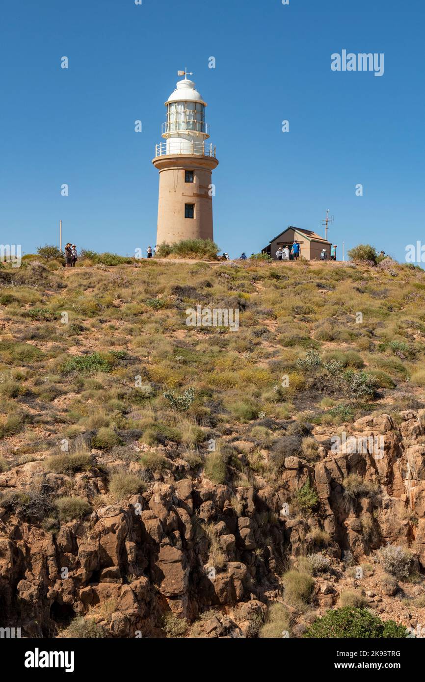Vlamingh Head Lighthouse, vicino a Exmouth, Washington, Australia Foto Stock