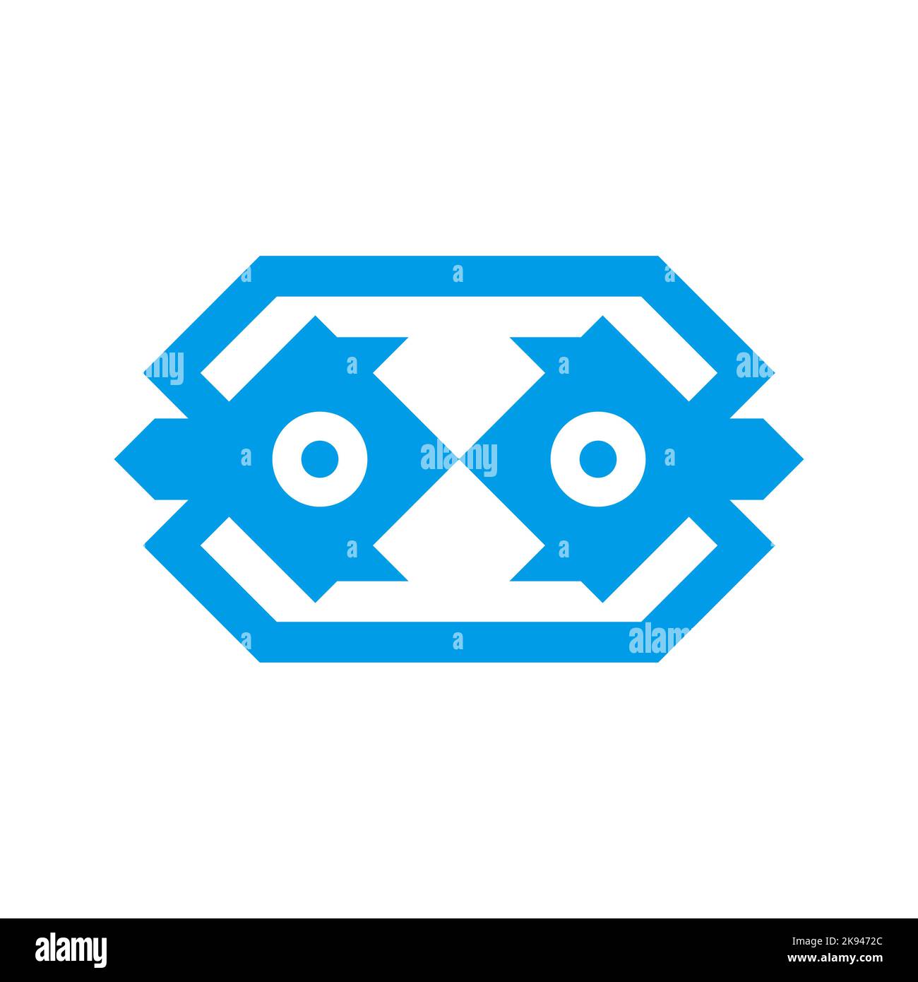 Design minimal logo con un'icona occhio, logo vettoriale visione Illustrazione Vettoriale