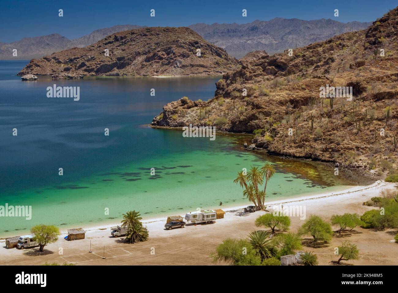 Playa el Coyote a Bahia Concepcion, Baja California sur, Messico Foto Stock