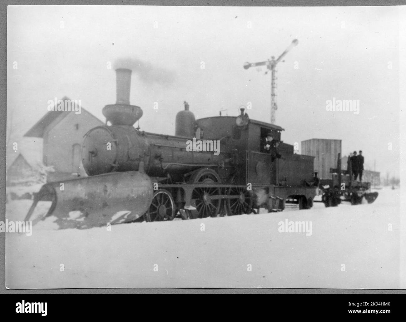 Landskrona-Lund-Trelleborg Railway, LLTJ LOK 5 pronto per l'aratura. Foto Stock