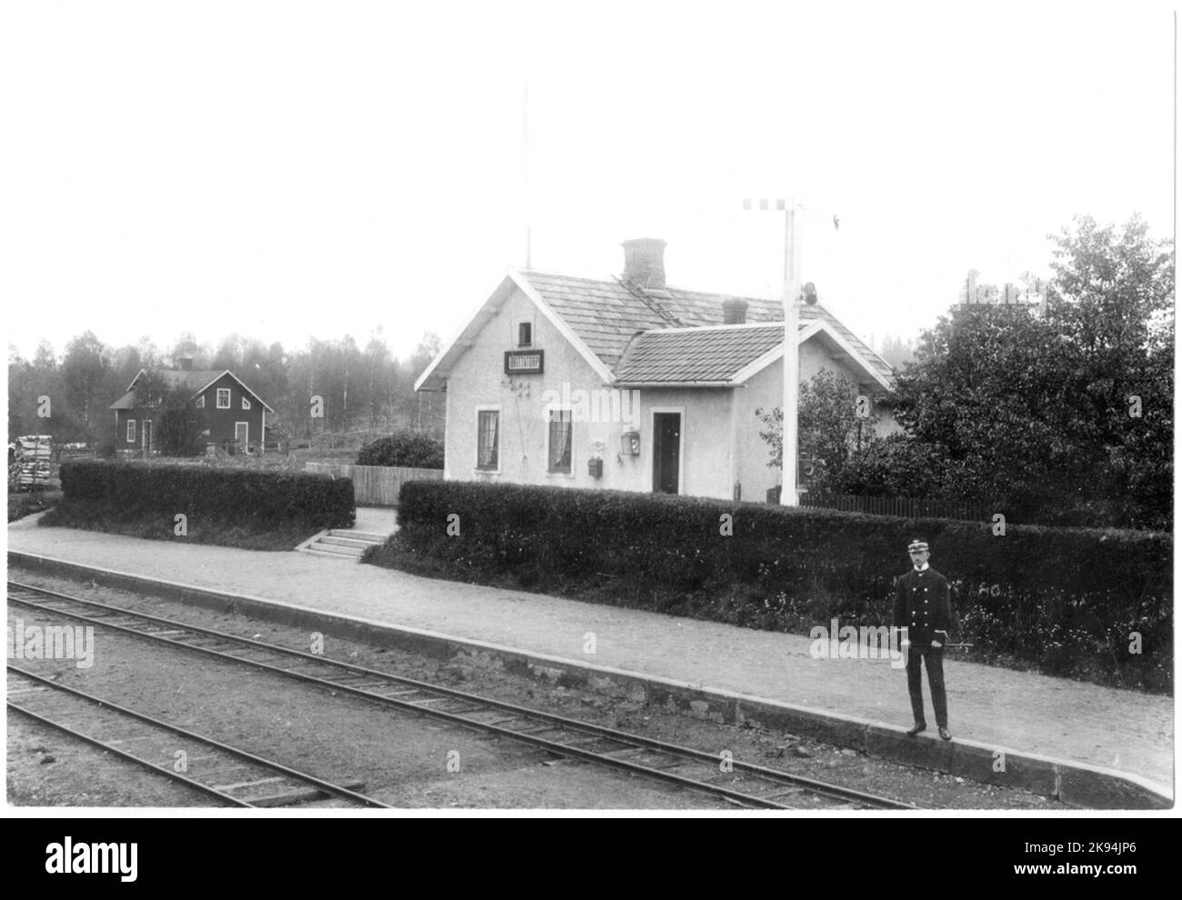 Stazione Brittatorp nel 1916. Foto Stock