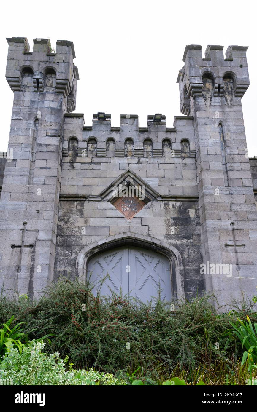 Irlanda Eire Dublin Dame Street Castello di Dublino Caisleán Bhaile Átha Cliath per lo più origini del 18th ° secolo Norman 1230 il Dubhlinn Gardens Coach House Foto Stock