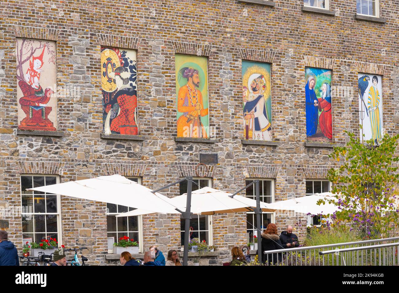 Irlanda Eire Dublino Dame Street Castello di Dublino per lo più origini del 18th ° secolo Norman 1230 i Giardini Dubhlinn Chester Beatty Gallery pictures cafe Foto Stock