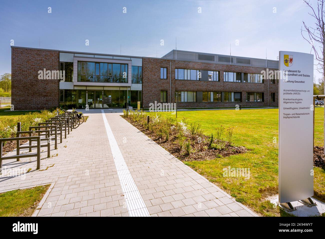Ufficio statale per la salute e gli affari sociali a Schwerin Foto Stock