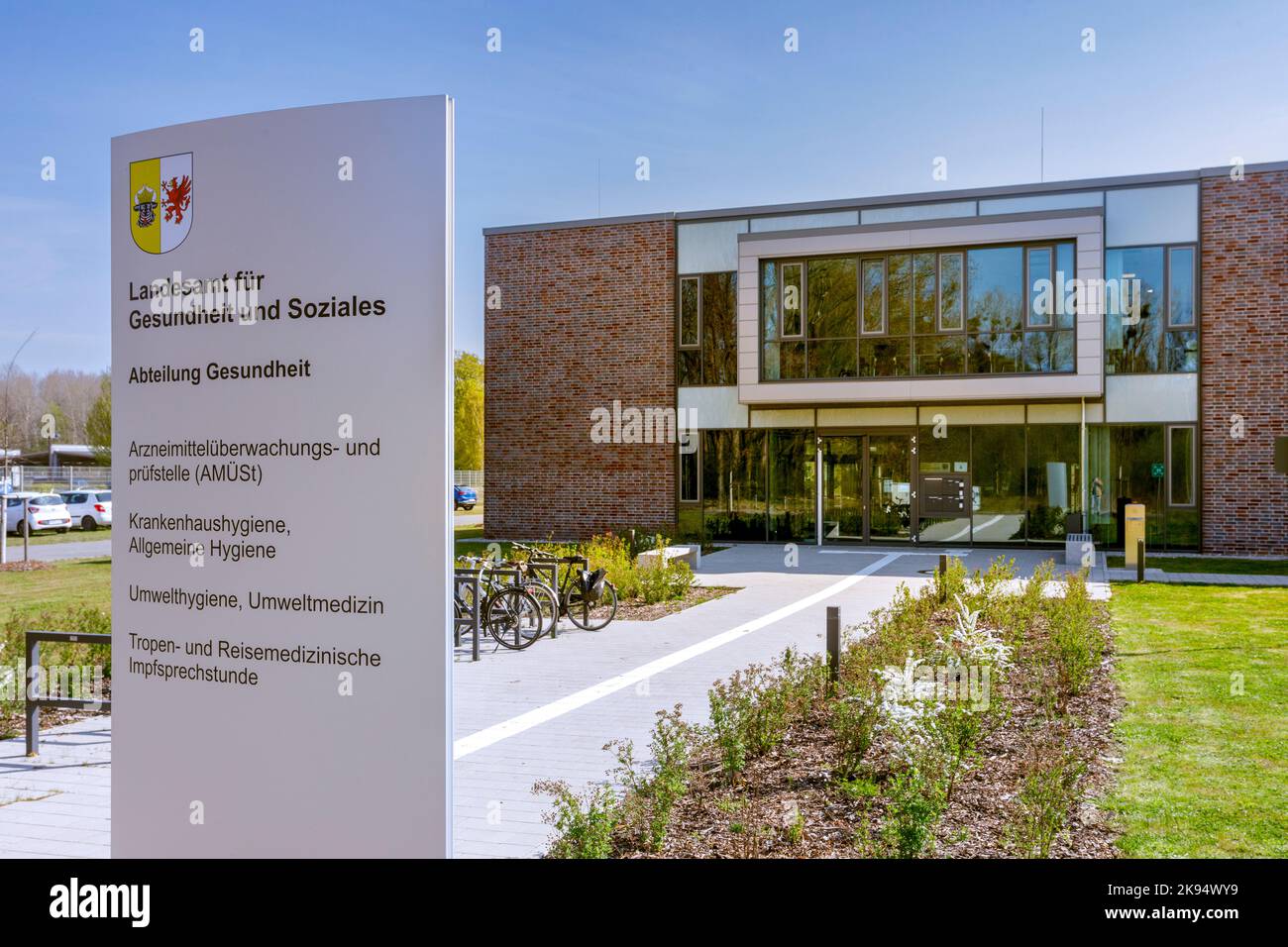 Ufficio statale per la salute e gli affari sociali a Schwerin Foto Stock