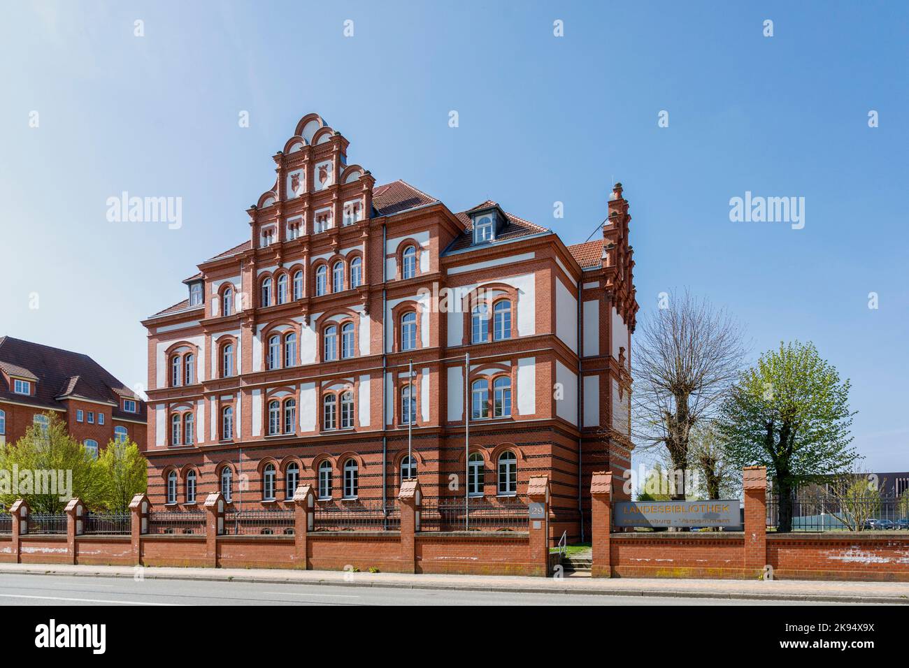 Biblioteca statale Meclemburgo-Pomerania occidentale a Schwerin Foto Stock