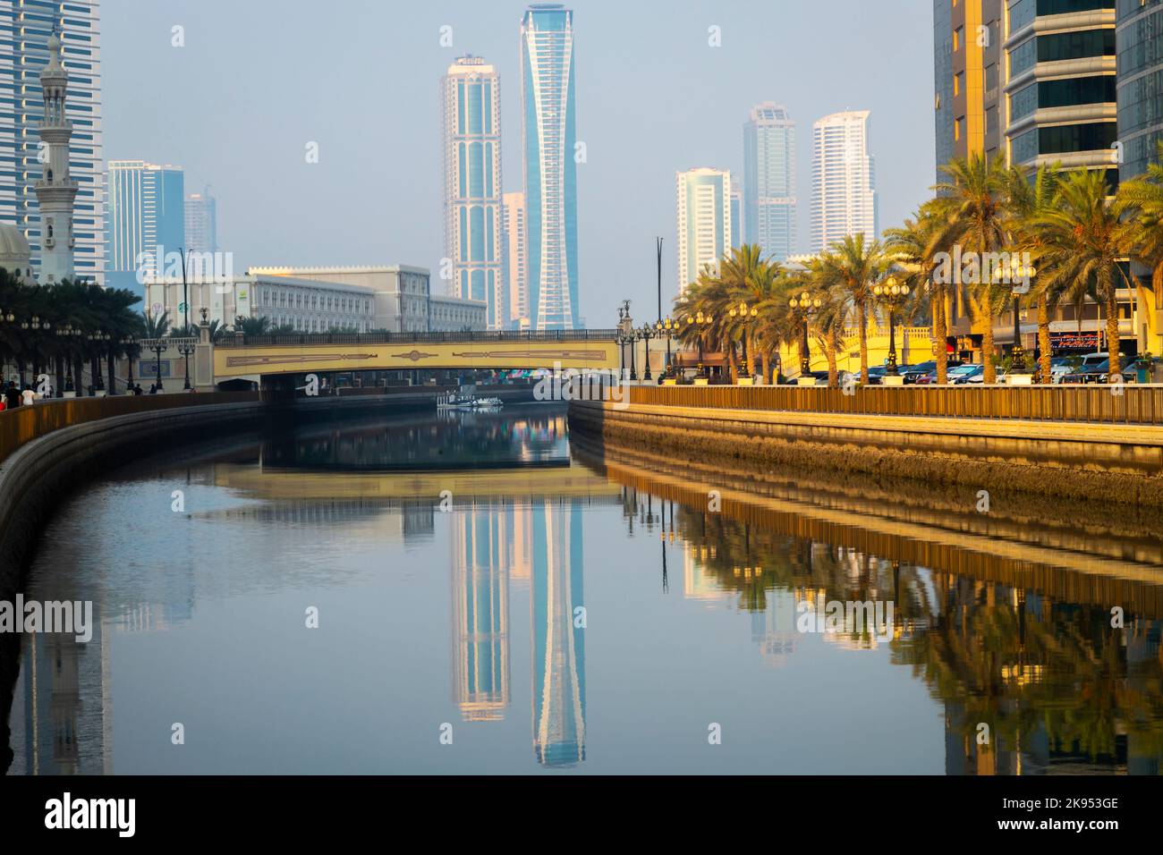 Qanat al Qasba Corniche Sharjah Foto Stock