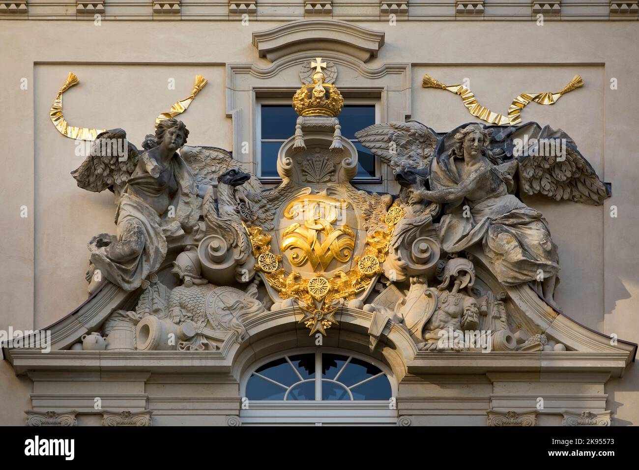 Facciata particolare sul Forum Humboldt, Germania, Berlino Foto Stock