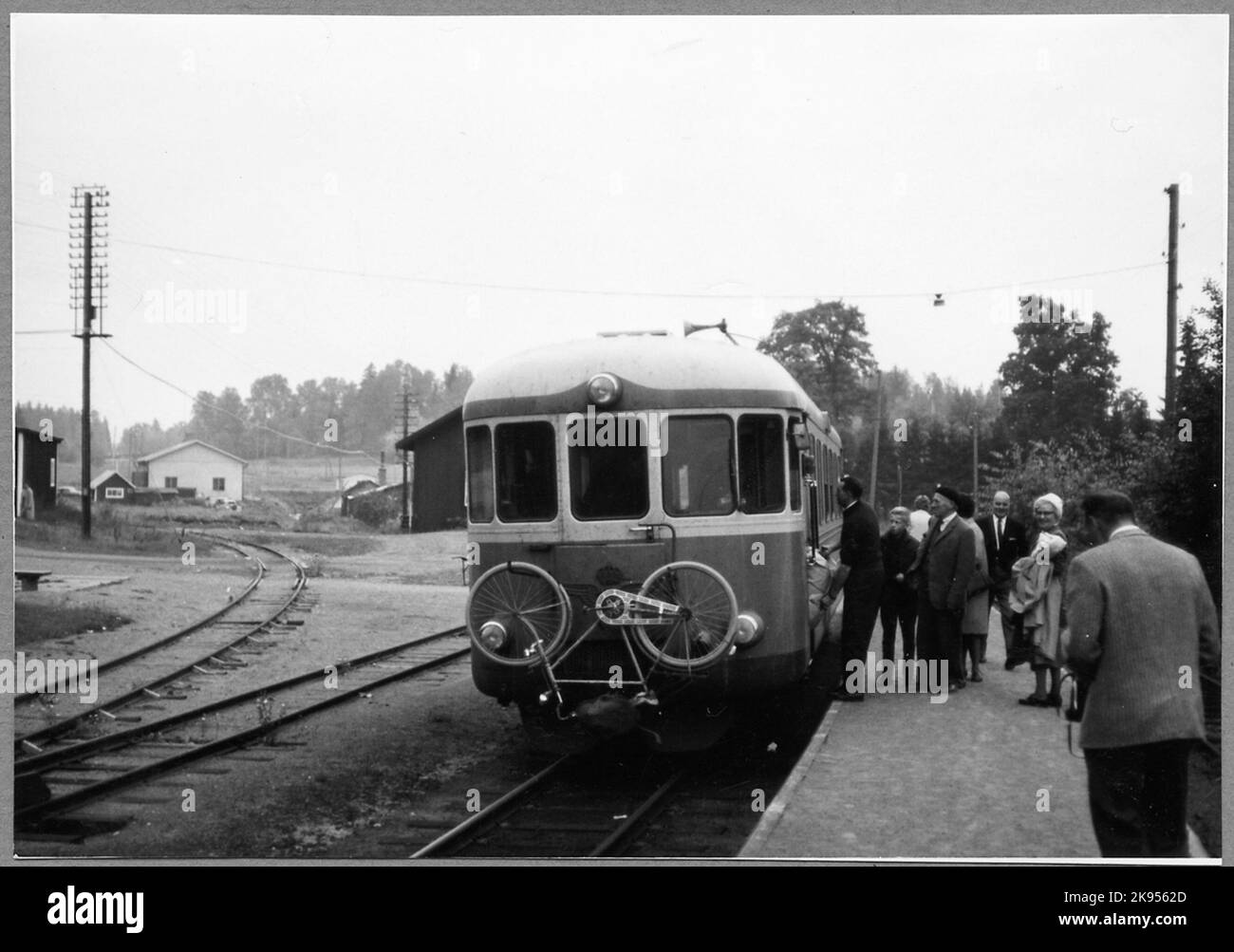 Ultimo autobus ferroviario su Norsholm - Bersbo Railway. Foto Stock
