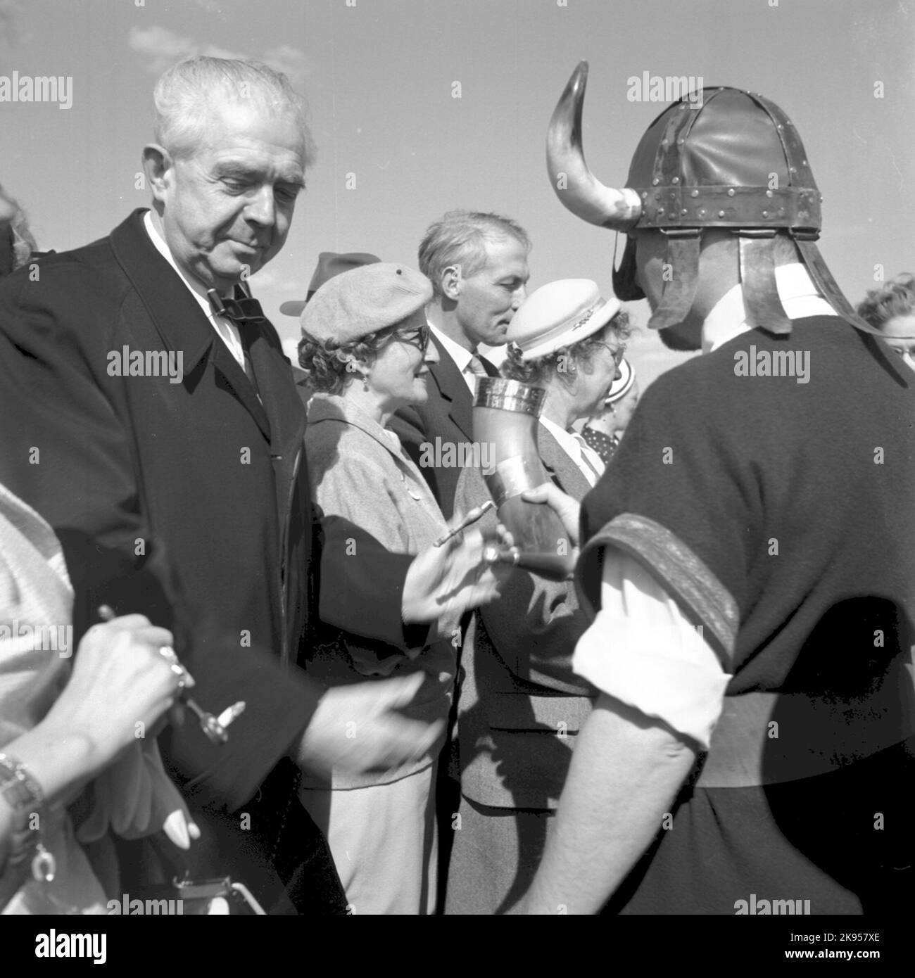 Riunione generale 24th della Nordic Railwayman Society a Stoccolma dal 1958-05-20 al 1958-05-22. Escursione a Uppsala Foto Stock