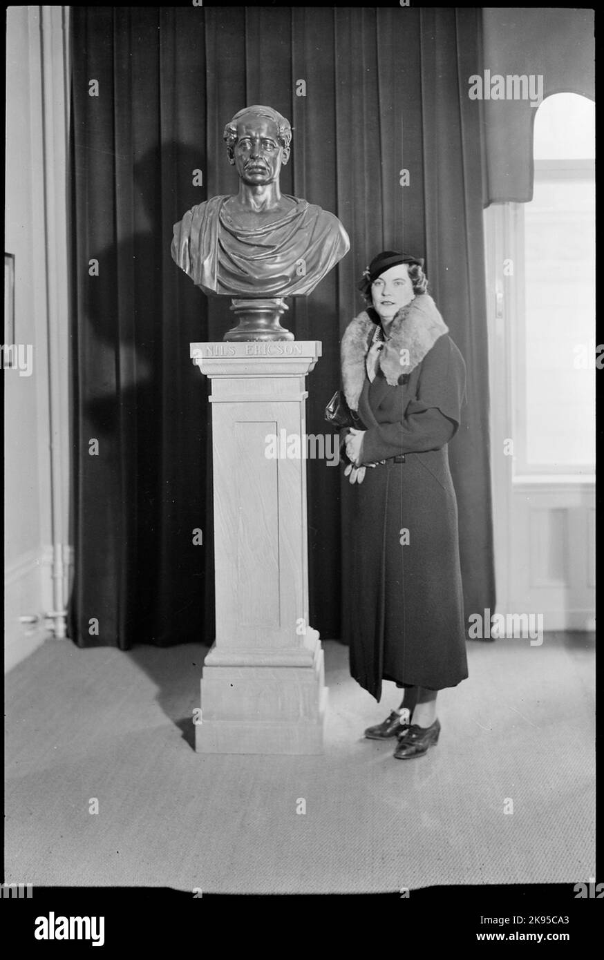 Sig.ra A. Östberg a Bust di Nils Ericson. Foto Stock Sig.ra A. Östberg a Bust di Nils Ericson. Foto Stock