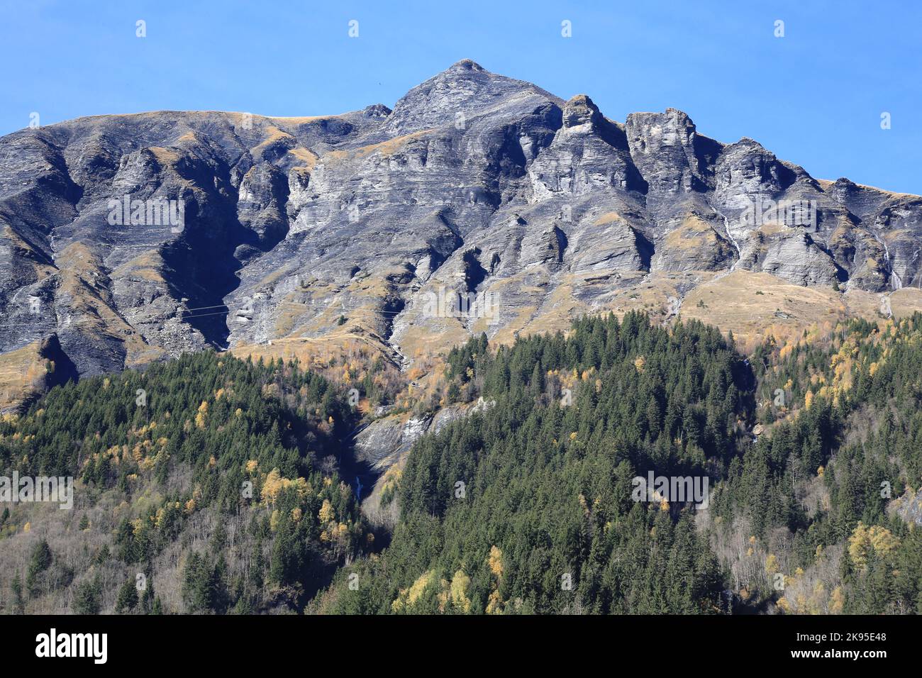 Mont-Joux. Alpes Francises. Les Contamines-Montjoie. Alta Savoia. Auvergne-Rhône-Alpi. Francia. Europa. Foto Stock