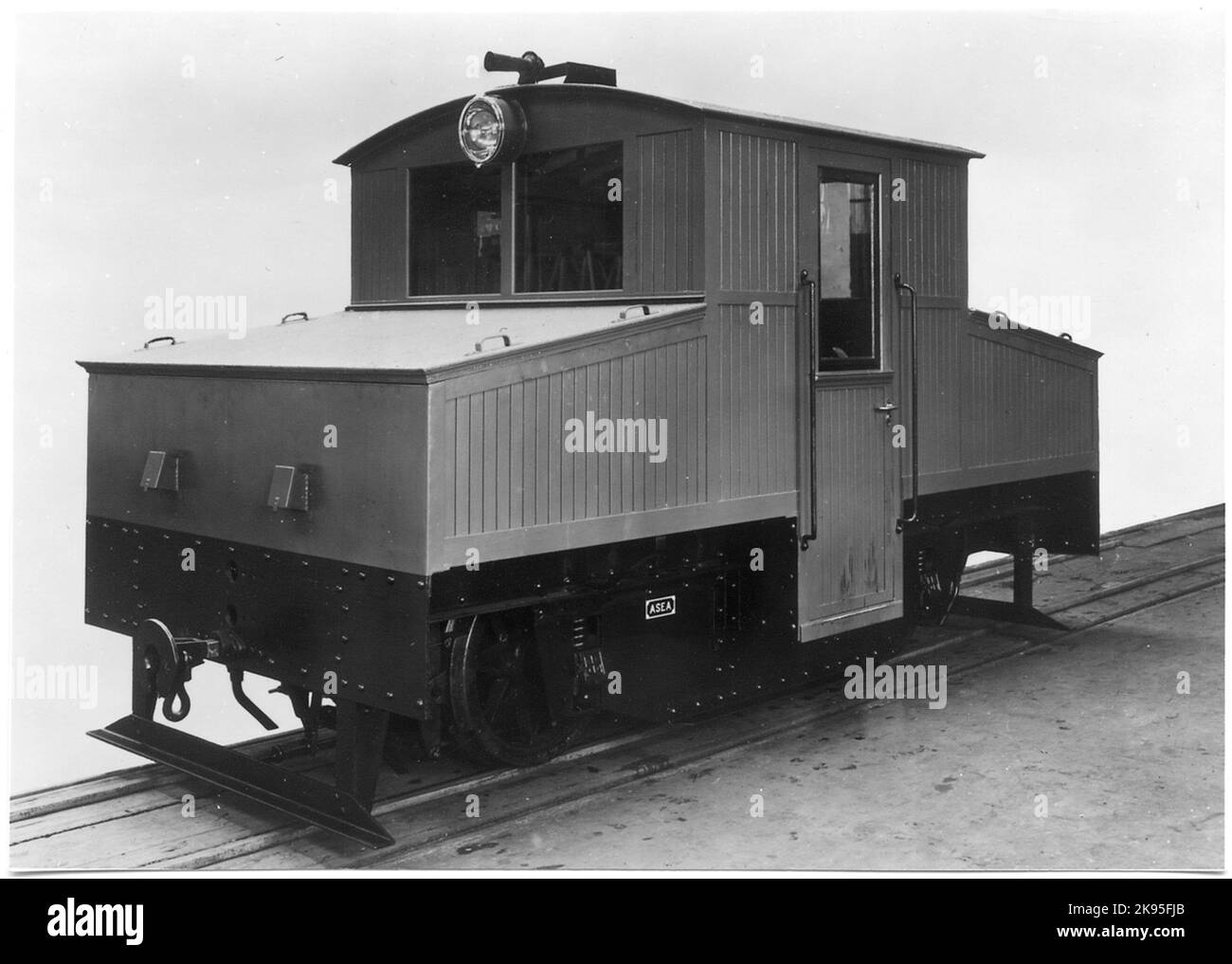 Hällefors Bruks Railway, HBA Locomotiva accumulatore 2. Foto Stock