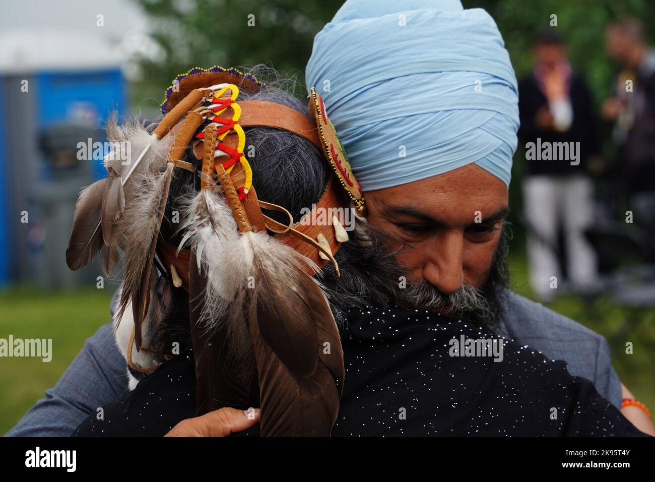 Visita papale in Alberta Canada Foto Stock